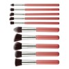Glamouroui Foundation, Eyeshadow Makeup Brush Set, Pink (Set Of 10)