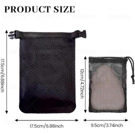 Yxelydriail 2Pcs Travel Soap Case Bag, Waterproof Leakproof Soap Bar Bag with Foaming Mesh Pouch and Carabiner, Hanging Quick Drying Soap Bar forTravel, Camping, Outdoor (Black)