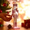 BESPORTBLE Pink Nutcracker Christmas Decorations, Pink Nutcracker Soldier Wooden Nutcracker