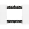 Bticino KA4803KW Living Now 3-Module Plate, White, 120 x 50