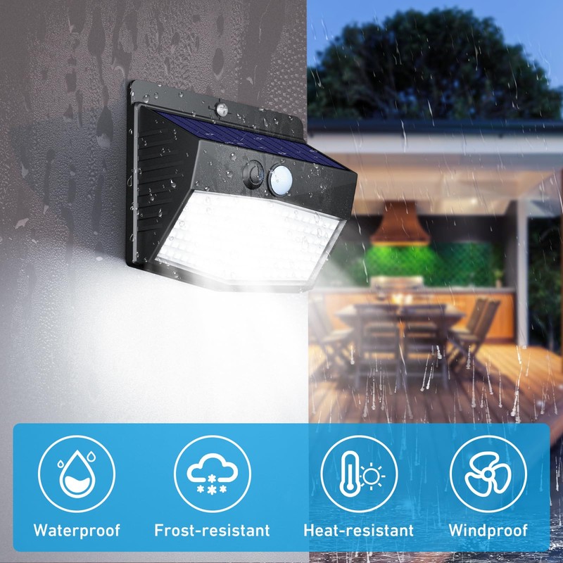 Peasur [6 Packs] Solar Lights Outdoor Motion Sensor Solar Security