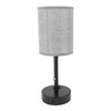 LED Table Lamp Fabric Lampshade USB A and USB C