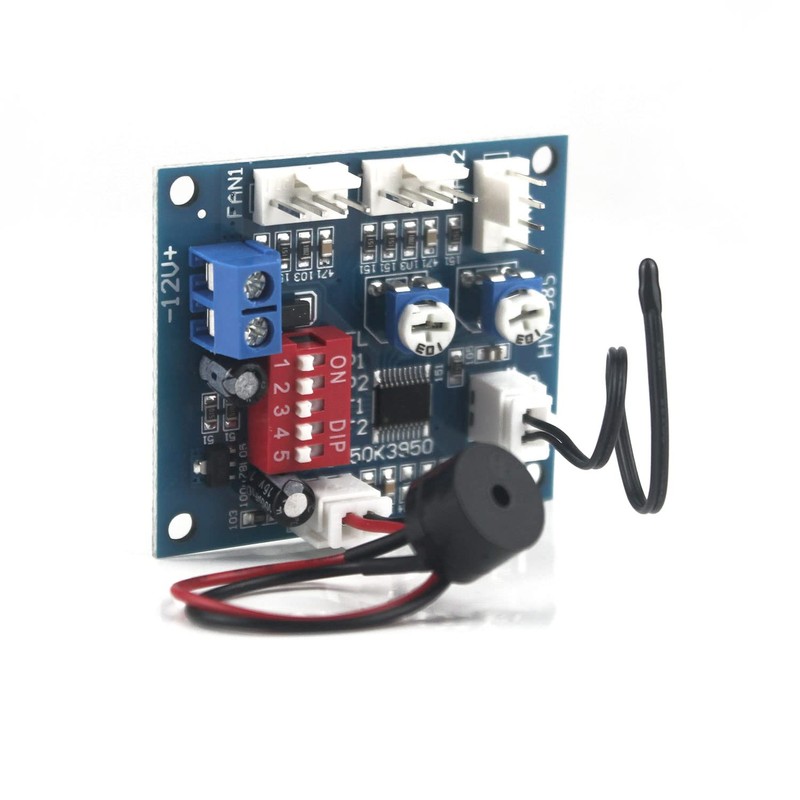 Taikuwu PC Fan Governor, DC 12V Four Wire Thermostat PWM