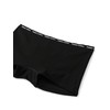 Happy Nation Girls Comfy Cotton Logo Boyshort Underwear, Pure Black