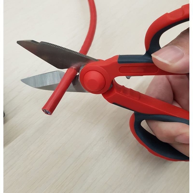 VARICONN 5 1/2" Electricians Scissors, Stainless Steel Sharp Blades and