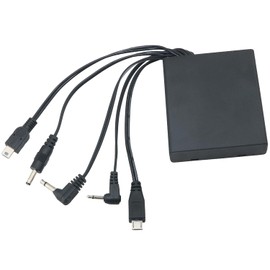 FMHXG Safe Fingerprint Lock Emergency Power Box 5 Heads Integrated Jack Switch 4 AA Batteries Multi-functional Fingerprint Locker Power Box For Electronic Cabinet Locks Toys Lights Lighting