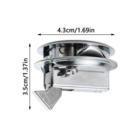 Prmape Stainless Steel Flush Pull Hatch Latch Slam Latch, Boat Hatch LockFlush Pull Latch for RV Marine Boat RV 1.5 Inch Silver
