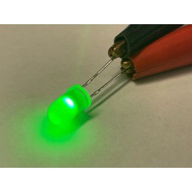 Slow Blinking LEDs Flashing Diffused  Flash 5mm LED Red Blue Yellow Green QTY 12 - Green