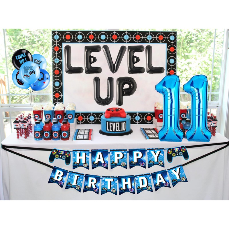 LaVenty Level Up Game Birthday Video Game Celebration Party Decoration