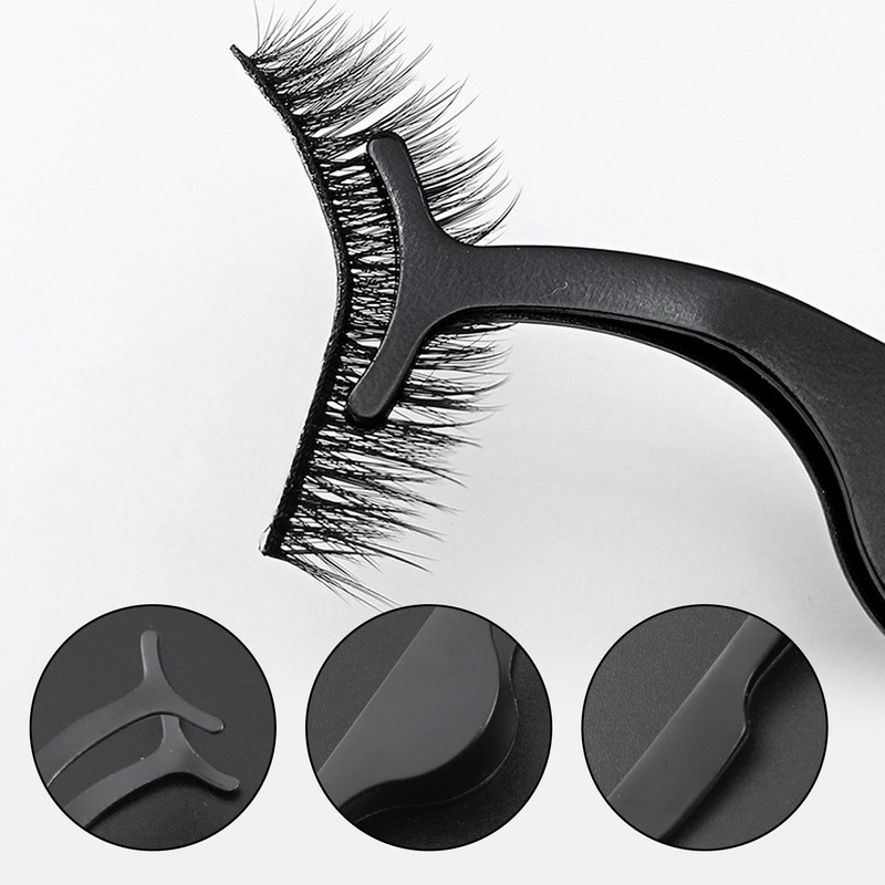 Durable Stainless Steel Eyelash Applicator Tool,Simple Black Lash Applicator Tool,Compact