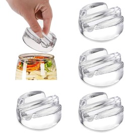 Pack of 4 Fermentation Weights, Fermentation Weights Weight Diameter 7 cm, Glass Weights for Fermentation with Wide Opening, Fermentation Glass Weights for Fermenting Sauerkraut, Carrots, Kimchi, Pickled