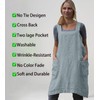Stomeshle Japanese Aprons Plus Size Smock for Women with Pockets
