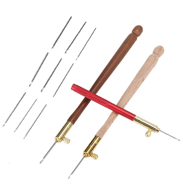 Tambour Hooks Crochet Hooks with Clasp Beads Needle for Embroidery