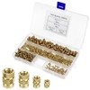 QWORK® 500pcs Assortment of Brass Threaded Inserts - Knurled Nuts