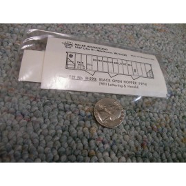 Herald King decals HO H-590 Durham Southern black open hopper  M68