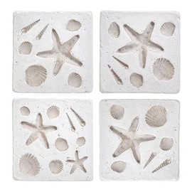 Sass & Belle Shell Imprint Coasters - Set of 4
