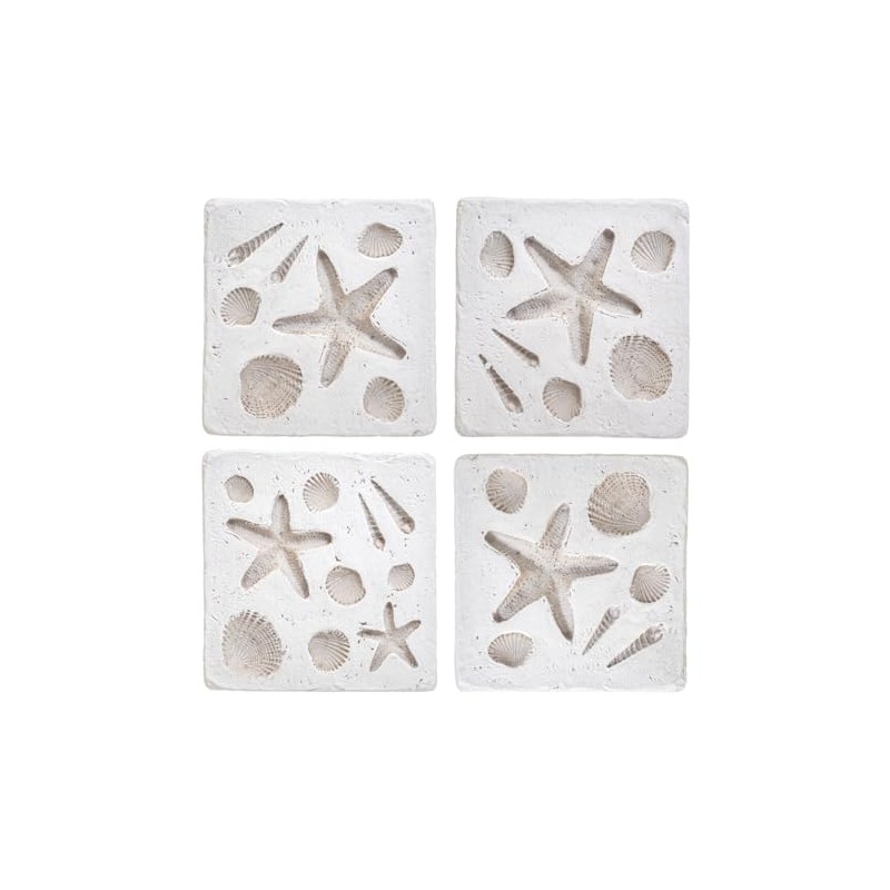 Sass & Belle Shell Imprint Coasters - Set of 4