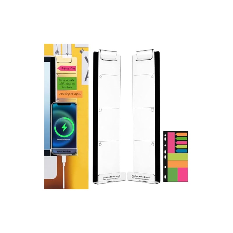 Multifunctional Acrylic Memo Boards Set for Computer