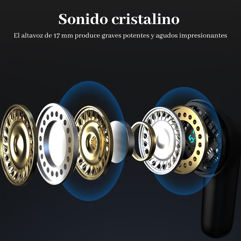 GENGXIN Audífonos Inalámbricos Bluetooth 5.3, Audífonos Inalámbricos In-Ear, Bluetooth con
