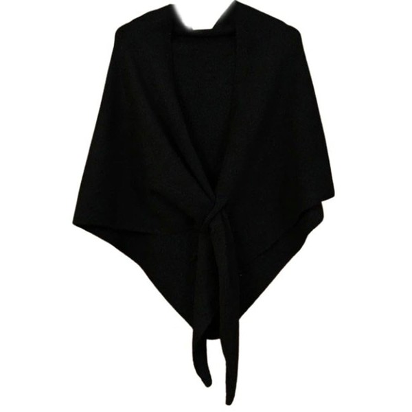 Winter Warm Shawl Wraps for Women Knitted Striped Knotted Cardigan