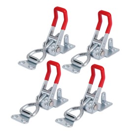 COHEALI 4Pcs Heavy Duty Adjustable Toggle Clamps Iron Latch Clamps for Doors Cabinets and Boxes Versatile Hold Tool for Home Office Factory Use Silver