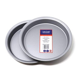 Lets Cook Cookware 7 Inch Fixed Base Victoria Sandwich Pan Twin Pack, 18cm, British Made with Teflon Classic Non Stick