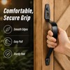 2 Pack Gate Handle Pulls, 10-3/8" Heavy Duty Steel Black