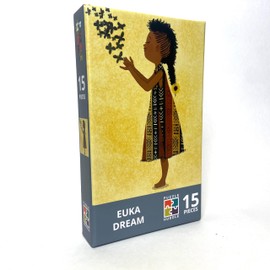 Puzzle Huddle, Euka Dream, rompecabezas para niños, 9 x 12 pulgadas, 15 piezas, edad 3+, educativo, inspirador, diversidad, edad de 3 a 5 años, niños negros, personaje de niña negra, mariposas,