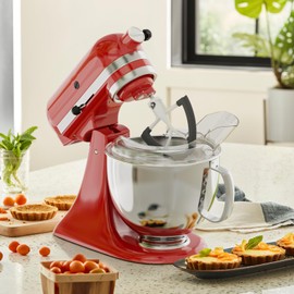 Pouring Shield for KitchenAid 4.5-5QT Mixer Bowl (Stainless Steel, Glass, Ceramic) and Flex Edge Beater for Kitchenaid Mixer, 4.5-5 QT Tilt-Head for Kitchenaid Mixer Attachments by FOCOLLK