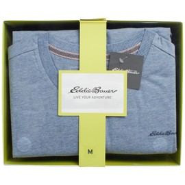 Eddie Bauer Mens Pajamas Set Cotton - 4 Pc Lightweight PJ Sleepwear Set - T-Shirt, Sweatpants and Shorts Pajama for Men