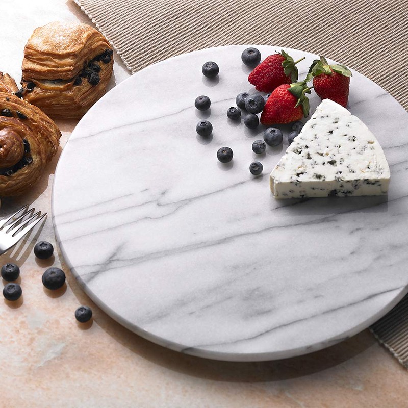 Creative Home Natural Marble Lazy Susan Turntable Rotating Serving Plate