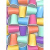 Beautiful Balloons Pastel Rainbow Paper Party Cups x 35 cups