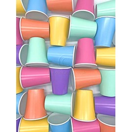 Beautiful Balloons Pastel Rainbow Paper Party Cups x 35 cups