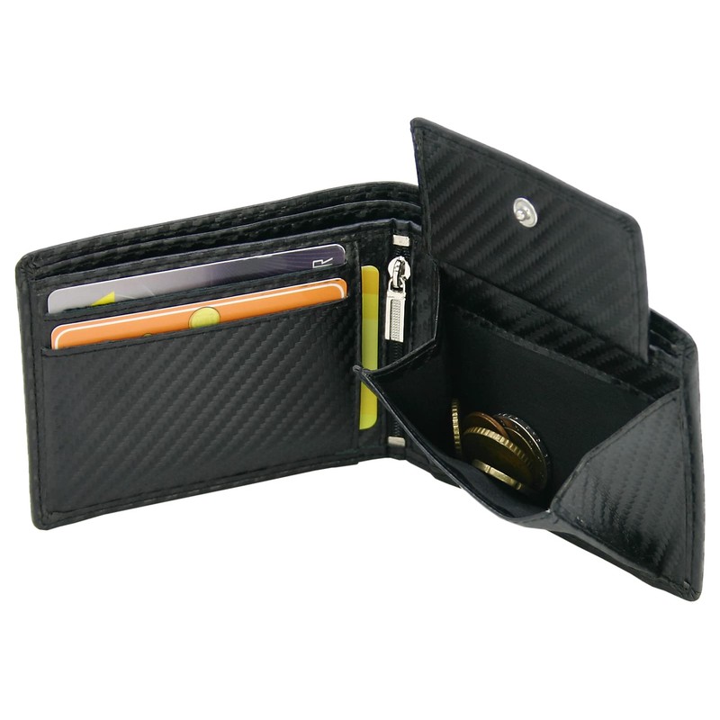 CF CATTERFELD High Quality Carbon Wallet for Men - Black,