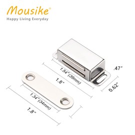 Mousike Cabinet Magnets Magnetic Door Catch Stainless Steel Door Magnet for Kitchen Bathroom Cupboard Wardrobe Closet Closures Cabinet Door Drawer Latch 20 lbs