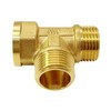Joywayus 3/4 GHT Threaded Brass Garden Hose Fitting Tee T
