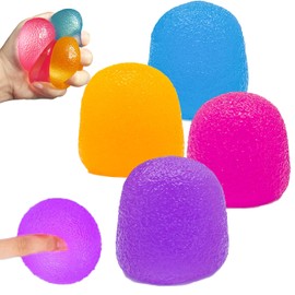 4PCS Stress Balls for Autism, Doh Cube Squishy Fidget Toys for Kids, Sensory Balls Anxiety Relief, Squeeze Hand Exercise Stress Ball Toys for Adults Fun Stocking Filler