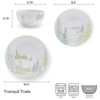 Pfaltzgraff Tranquil Trails Forest 12 Piece Dinnerware Plate Bowl Set,