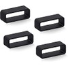 Vintage Time Watches | 4 x Black Rubber Watch Strap