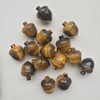 Manekieko 2 Pcs Natural Tiger's Eye Pocket Hazelnut Figurine Decor