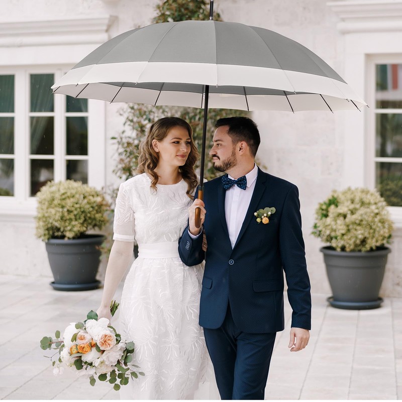 G4Free 54 Inch Large Windproof Umbrella for 2 Persons, 16