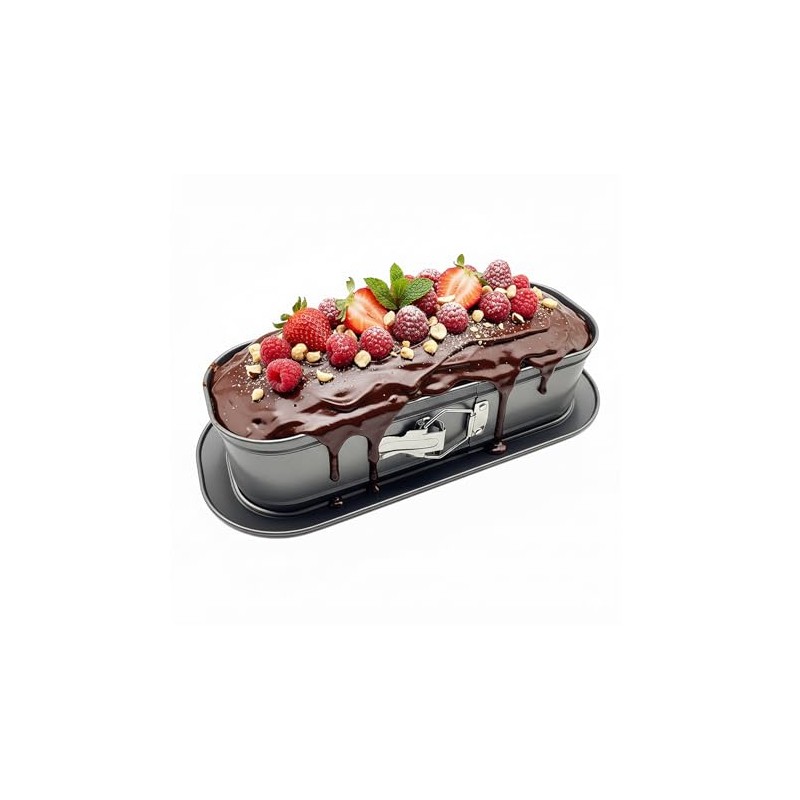 Relaxdays Springform Loaf Tin 8 x 30 x 12 cm