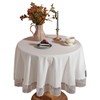 rismart Cotton Round Table Cloths Four-Season Table Cover Decor Tablecloth