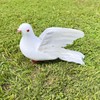 2PCS Large White Flying Doves 9.5-Inch Artificial Simulation Foam Bird