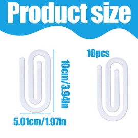 IKOPFLN 10 Stück Verkaufen Acryl Papier Clips leeres Modell groß, Sublimation Clip s, Sublimation Whiteboard Clips,paperclip bookmark