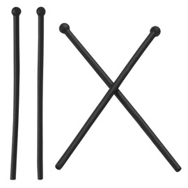 PATIKIL Glasses End Tips, 2 Pairs Eyeglass Anti Slip Ear Sock Pieces Tube Sleeve Soft Silicone Replacement Temple for Round Thin Metal Eyeglass Temple, Black-6