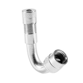 EVGATSAUTO Valve Tube Extension Adapter, 45/90/135 Degree Angle Car Motorcycle Bike Tyre Valve Tube Extension Adapter with Dust Cap(45°)