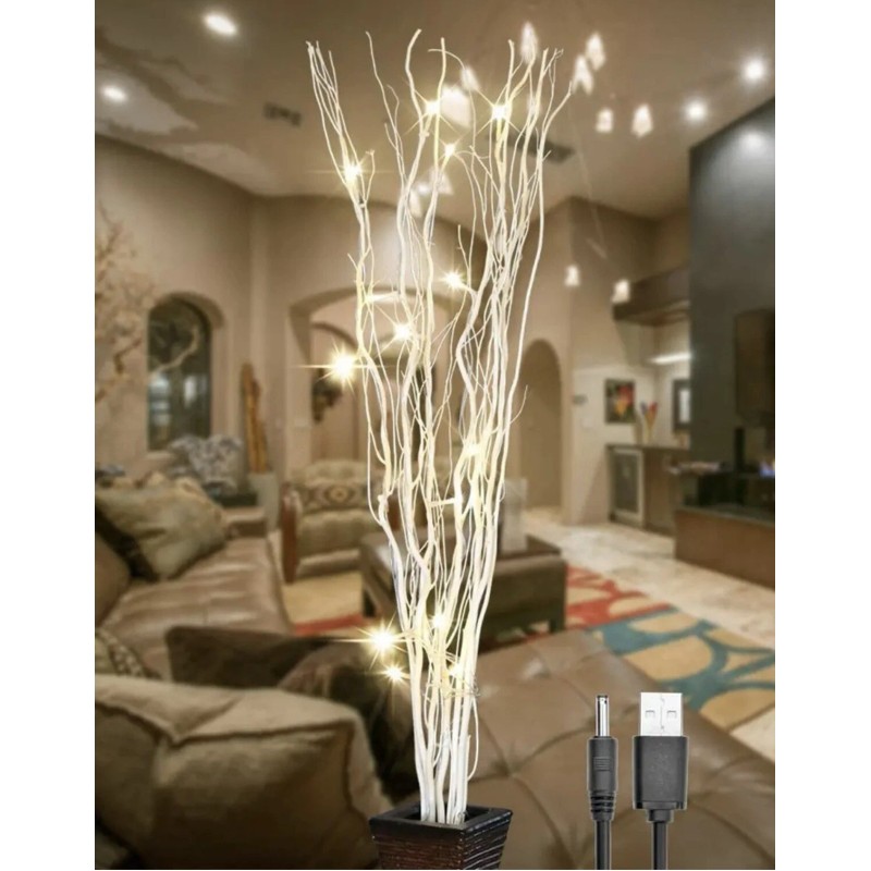 LIGHTSHARE 36Inch 16LED Natural Willow Twig Lighted Branch for Decoration