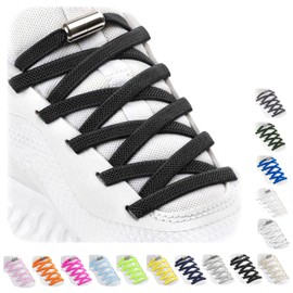Stepace Shoelaces, Elastic Shoelaces, Non-Tie Shoelaces, Elastic Laces, Elastic Lazy Shoelaces, Elastic Shoelaces with Metal Capsules, Suitable for Adults, Children, Elderly People, Suitable for