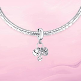 VALGACLS Family Infinity Triple Charm Family Tree Charms 925 Sterling Silver Charms for Bracelets and Necklaces